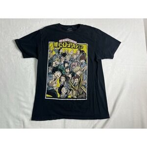 Funimation My Hero Academia Black Graphic Crew Neck Short Sleeve T-Shirt M